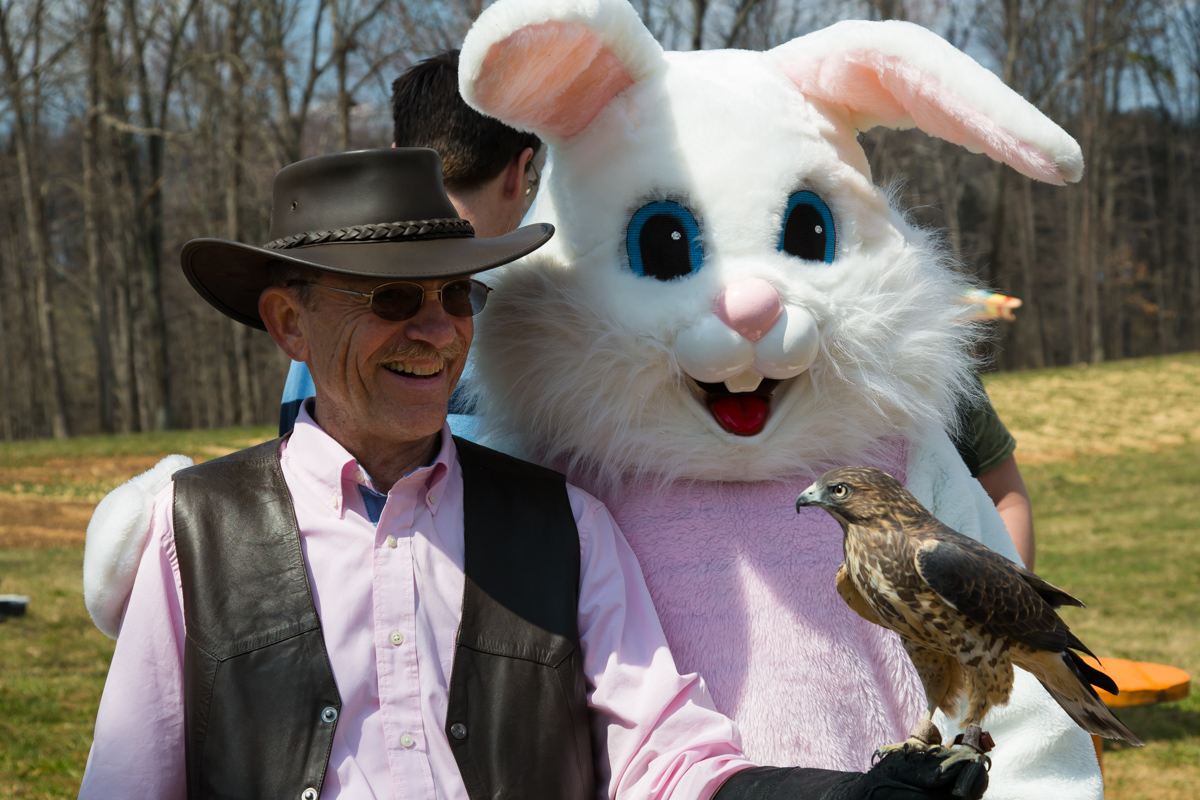 Bill Sykes, Grayson the Broad Winged Hawk, and the Easter Bunny